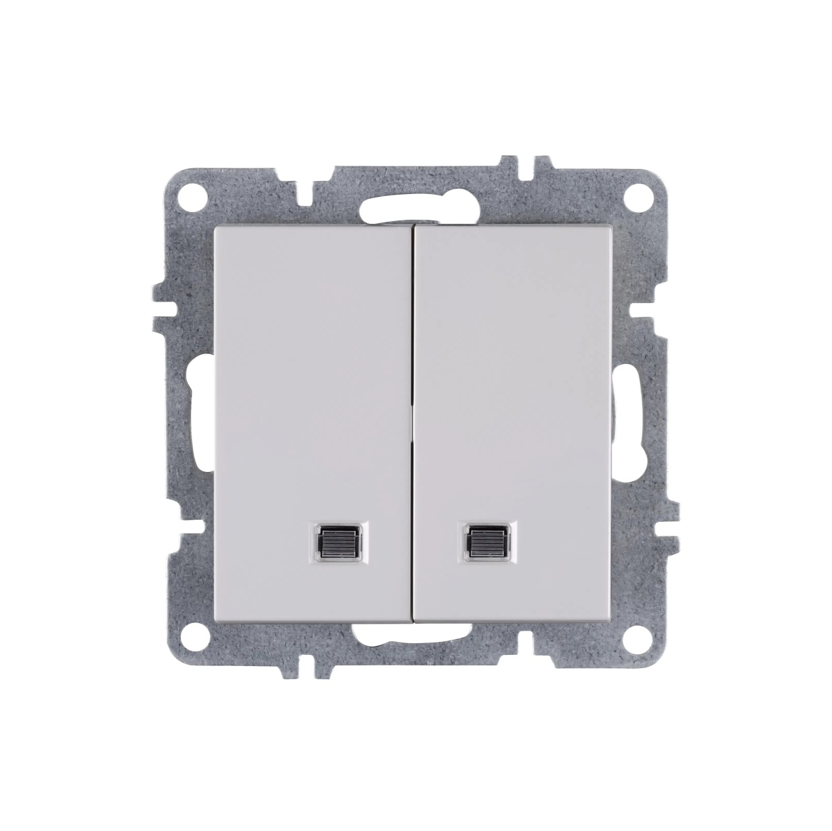 Выключатель двухклавишный механизм с подсветкой бел Arvia Electric Lavin/ Karen 50 01 1000 203				