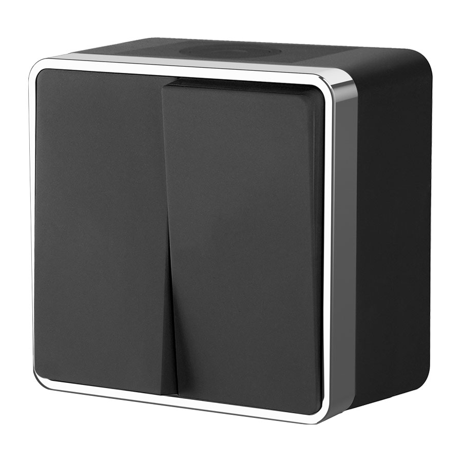 Выключатель двухклавишный влагозащищенный Gallant белый WL15-03-02