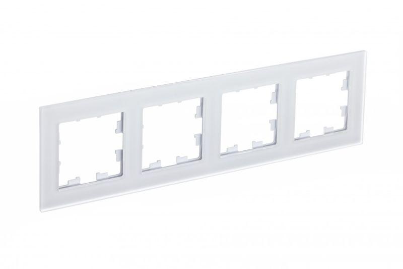 Рамка 4-м AtlasDesign Nature матов. стекло бел. SE ATN330104