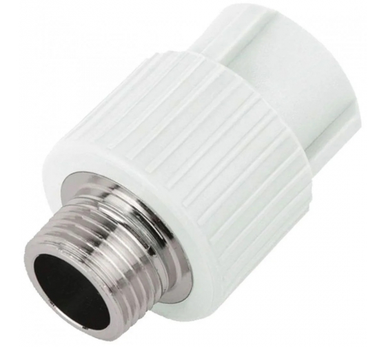 Муфта комбинированная 25 х 3/4 НР полипропиленовая PPR белая