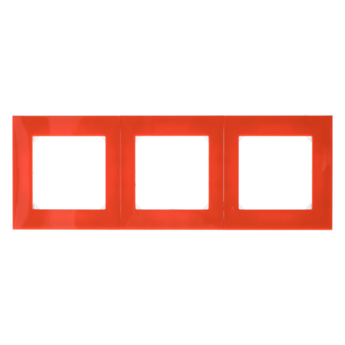 Рамка 3 поста ABB LEVIT, оранжевый // дымчатый черный, 2CHH015030A6066