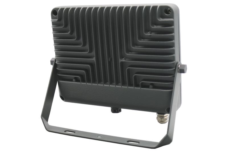 Прожектор светодиодный PFL-S2 50Вт 6500К IP65 220–240В ДО с клапаном закален. матов. стекло сер. Pro JazzWay 2853301D